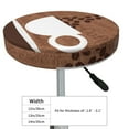 thumbnail image 4 of Lsque Coffee Cafe Cup Round Bar chair cushion covers Velvet Fabric Premium Comfort Protects from Scratches and Stains for 14-17 Inch Chair- 14 inch, 4 of 7