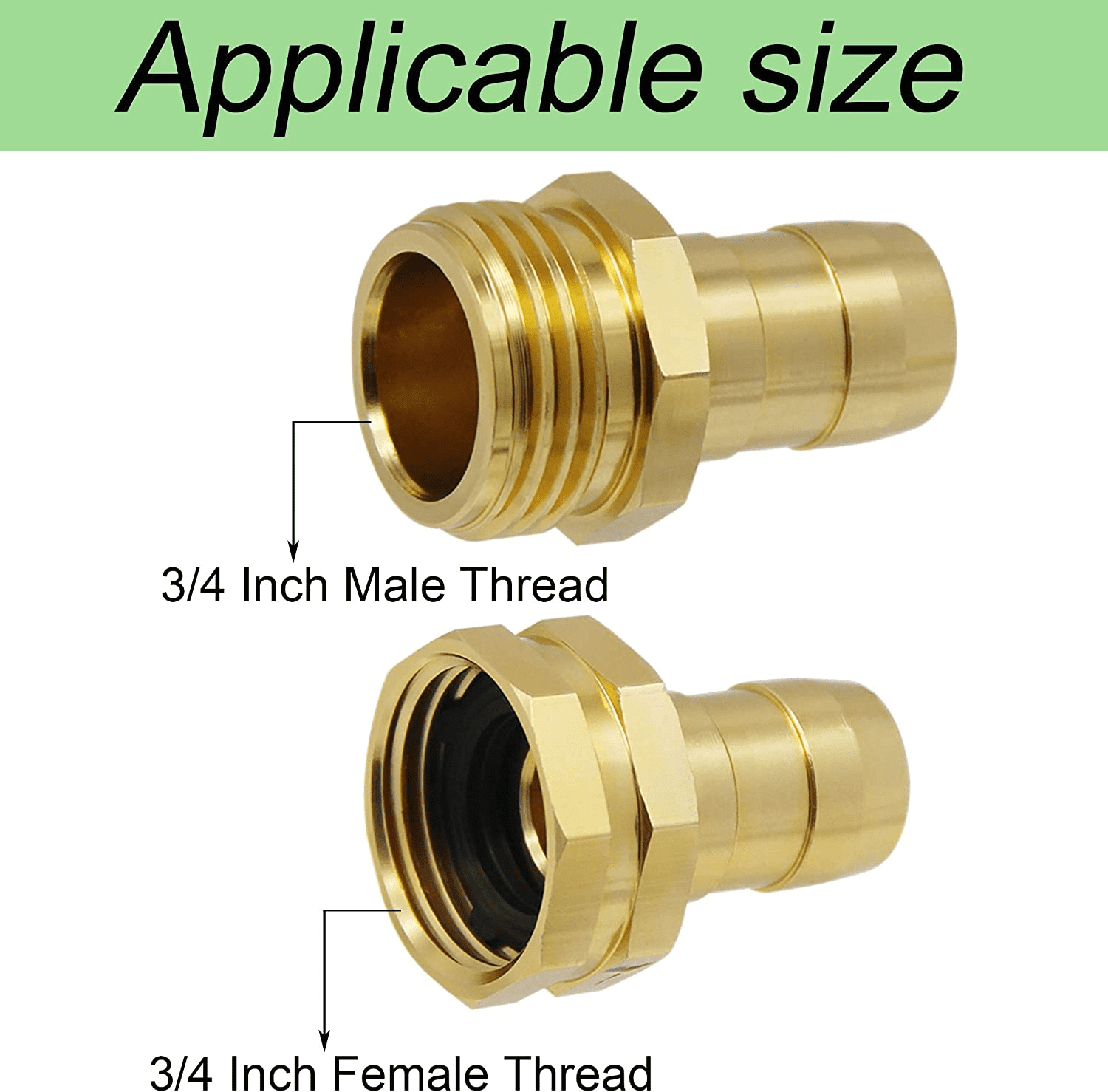 Garden Hose Repair Connector with Clamps for 3/4" 5/8" Garden Hose Fitting