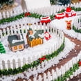 thumbnail image 7 of Christmas Garden Fence Wooden Decorative Miniature Fairy Picket Ornament Fence 2 Pieces 35 inch Miniature Accessories for Dollhouse Village Landscape Home Garden Plant - White Small, 7 of 7