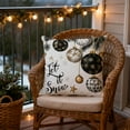 thumbnail image 6 of 18x18 Inch Christmas Pillow Cover - Reversible Zippered Decorative Pillowcase for Couch & Bed, Fade-Resistant Holiday Home Decor, 6 of 6