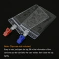 thumbnail image 5 of Uxcell 11.1x6.7cm Vertical ID Card Badge Holders with Resealable Zip Clear 12Pack, 5 of 5