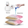 thumbnail image 6 of Outdoor Pillows Waterproof, Pink Beach Coastal Throw Pillows with Inserts Included, Summer Nautical Seaside Ocean Ombre Indoor Outdoor Decorative Lumbar Pillow for Bed/Couch/Patio 16"x16", 2Pcs, 6 of 8