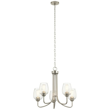 

Kichler Valserrano Chandelier Seeded Glass Brushed Nickel