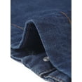 thumbnail image 5 of DARING DIVA Women's Notched Lapel Denim Blazer with Shoulder Pads XS Dark Blue, 5 of 6