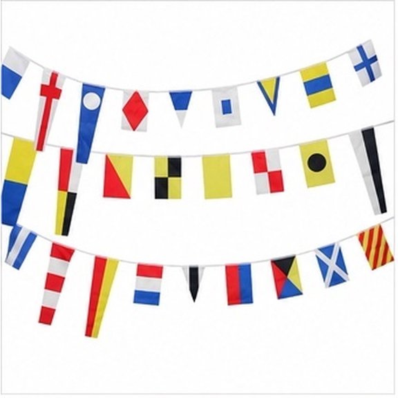 HEANUJJ Assorted Colorful Nautical Signal Flags Set for Marine Navigation, Safety Signaling and Communication