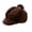 Brown, variant on Cap - Knitted Beanie W/ Pom Pom – HT-H1056, Black
