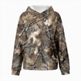 thumbnail image 5 of NOLDARES Camo Hoodie Kids Cute Hoodies Maple Leaf Print Oversized Drop Shoulder Fleece Hooded Cute Hoodies for Teen Girls Boys(N032-AG), 5 of 6