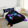 thumbnail image 3 of Castle Fairy Children Teens Adults Gradient Video Game Gamepads Bedding Comforter Set 2pcs,Abstract Boys Game Controller Twin Comforter Sets Microfiber,Hippie Graffiti Splash Breathable Bedding Set, 3 of 8