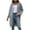 Gray, variant on Hooded Cardigan Sweaters for Women Long Sleeve Button Down Knit Mid Long Sweater Coat with Pockets Warm Outwear (L, Khaki)