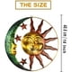 thumbnail image 2 of Decoración grande de pared de sol de metal Decoración de pared de sol y luna de metal Decoración de pared de sol y luna de metal Decoración de pared de metal para el hogar, jardín, patio, porche, valla, decoración (40 cm) Rojo Verde, 2 of 5