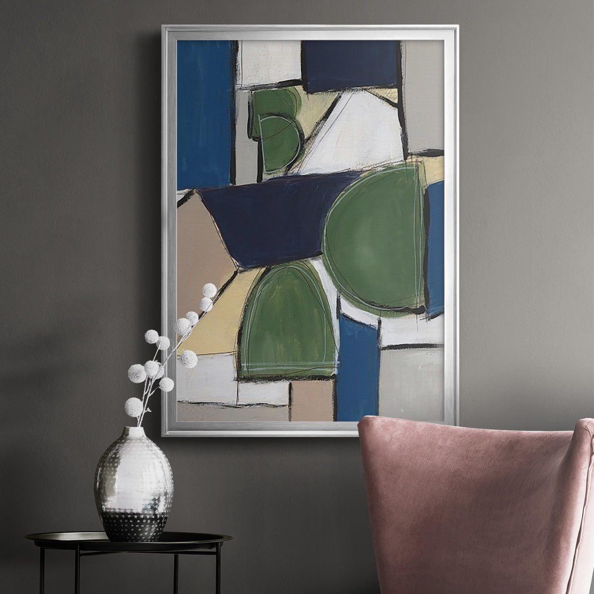 Spatial Mix II Premium Framed Print, in Gold, Black, or Silver - Ready to Hang