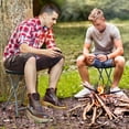 thumbnail image 4 of Costway 1 PCS 18"H  Folding Stool Portable & Foldable Camping Chair with Built-in Handle Black, 4 of 10