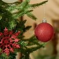 thumbnail image 5 of Miluhome 120pcs Red Christmas Ornaments Shatterproof Vintage Glitter Christmas Tree Assorted Hanging Balls Xmas Decorations, 5 of 5
