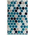 thumbnail image 3 of Unique Loom Collection Métro Abstrait Géométrique Hexagonal Tapis de Zone, 5 x 8 Pieds, Ivoire/bleu, 3 of 5