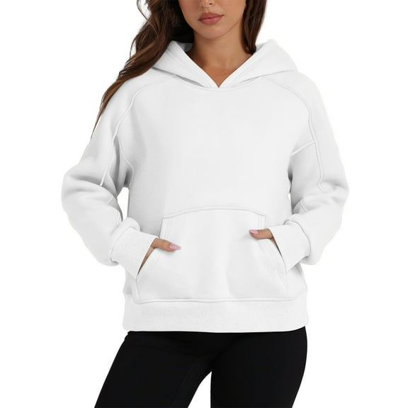 YUGYXL Oversized Comfy Sweatshirts for Women Long Sleeve Cute Hoodies Fashion Solid Color Y2K Tops with Pockets 2025 Fall Winter Lightweight Clothes