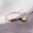 thumbnail image 3 of 2Ct Lab Created Diamond Round Cut Solitaire Engagement Ring 14k Rose Gold Plated, 3 of 4