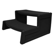 Resin Multi Purpose Outdoor Non Slip Portable Spa and Hot Tub Handi-Step Deck Patio Steps Accessories, Black