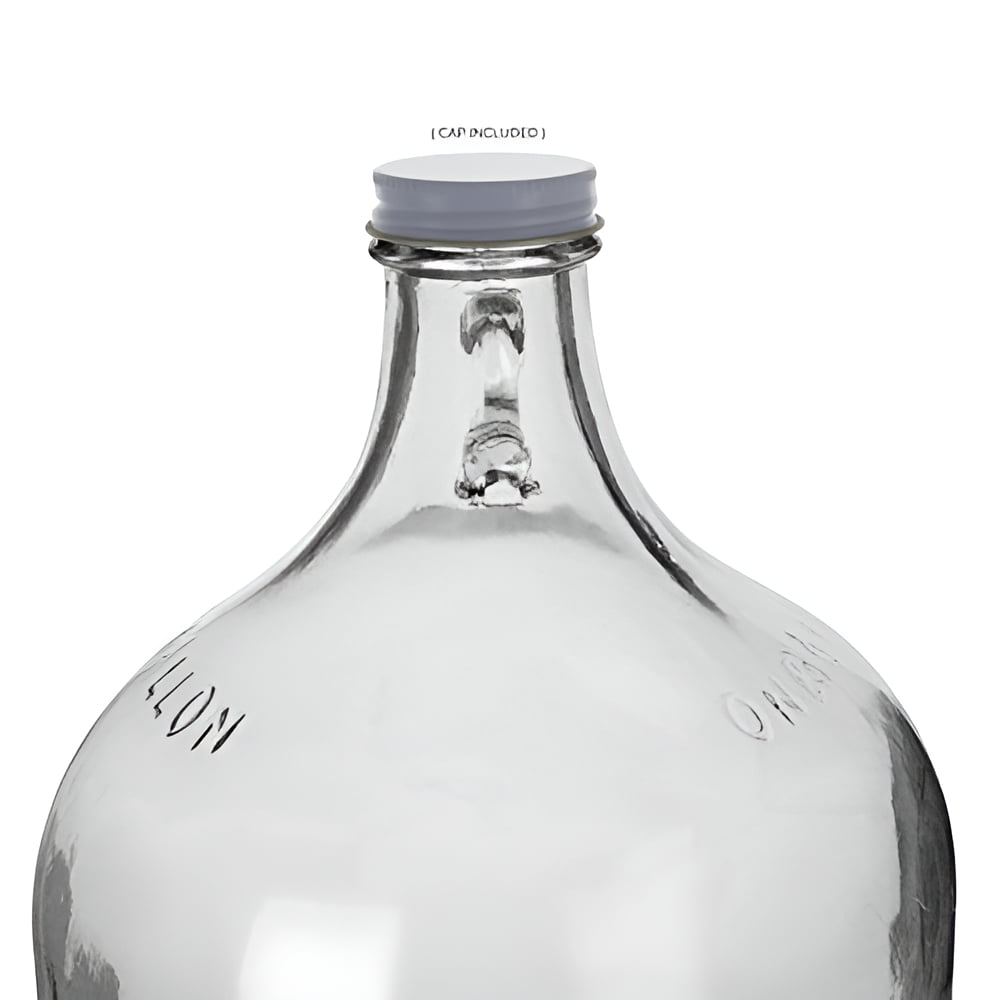 One Gallon Glass Jug with 38mm Metal Screw Cap, Large Beverage Container  Lids, Set of 8 - Walmart.com