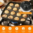 thumbnail image 5 of LINFANG 16 Hole Takoyaki Pan Cast Aluminum Pancake Ball Maker Nonstick Takoyaki Maker Easy to Clean Pancake Ball Pan for Gas Stove, 5 of 10