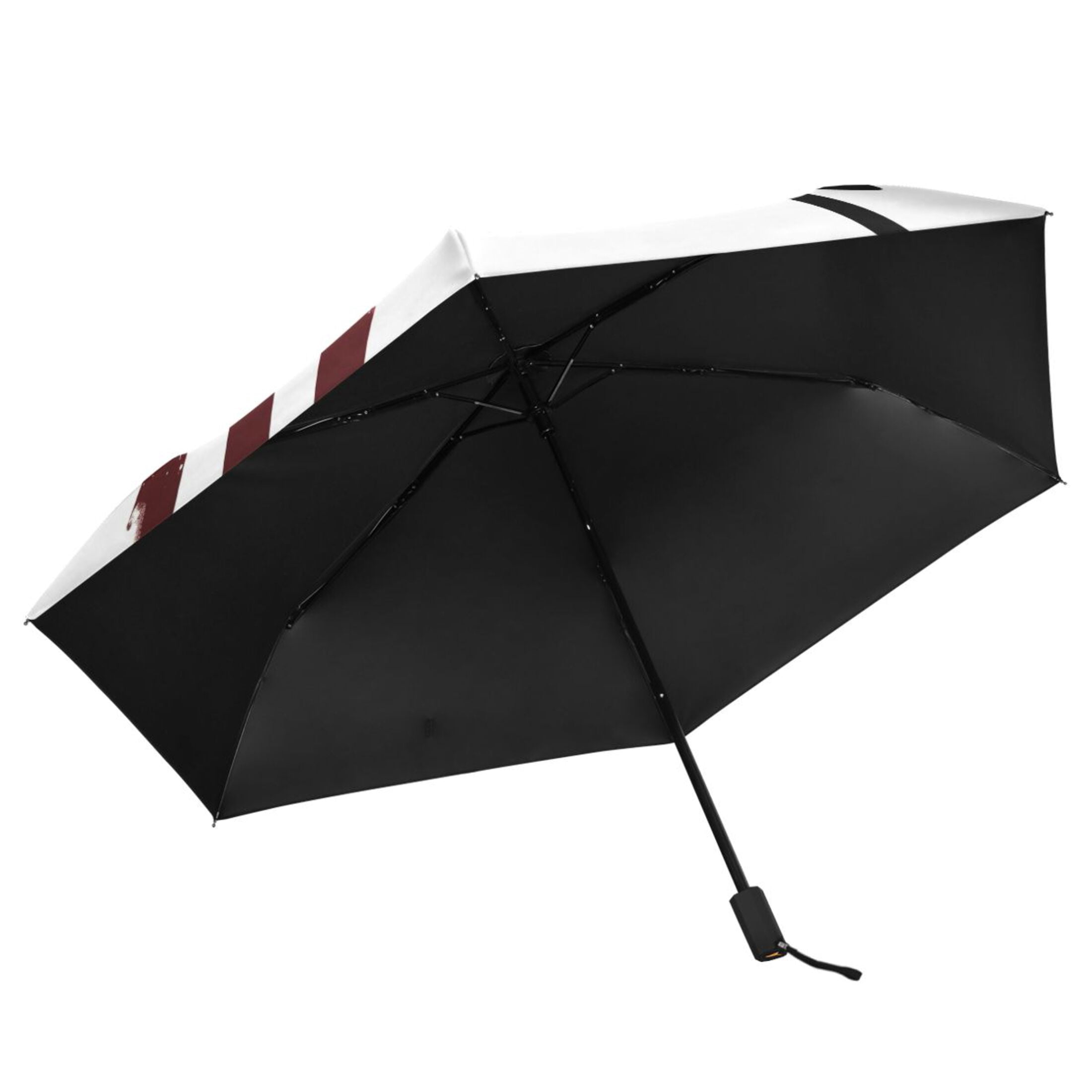 American Flag and Flower Compact Sun Umbrella Windproof Travel Umbrellas for Rain Strong Portable UV Protection