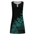 thumbnail image 6 of Sundresses for Women Casual Summer - Beach Dresses for Women Casual Summer Sleeveless Knee Length Midi Dress Boho Floral Strappy Halter Neck Tunic Dress, 6 of 6