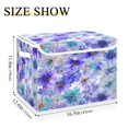 thumbnail image 3 of Large Fliplid Foldable Storage Bin Boxes Cubes Baskets with 2 Handles for Clothes Books 16.5x12.6x11.8 Inch Watercolor Blue-purple Flowers, 3 of 7