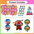 thumbnail image 2 of Super Wings Party Supplies Balloons Cake Topper Birthday Set Decorations Kit Fans, 2 of 7