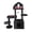 Black-44.5 inch, variant on imerelez 58 inch Gothic Cat Tree, 58in Spooky Cat Tower with Coffin Platform, Cat House, Hammock, Perches, Scratching Posts, Sisal Ladder & Interactive Toy for Indoor Cats