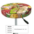 thumbnail image 4 of Fotbe Bright Mushrooms Stool Covers Round,Waterproof Round Bar Stool Covers Bar Chair Covers Washable Stool Cushion Slipcover for 12-14 Inch Chair-12 inch, 4 of 7