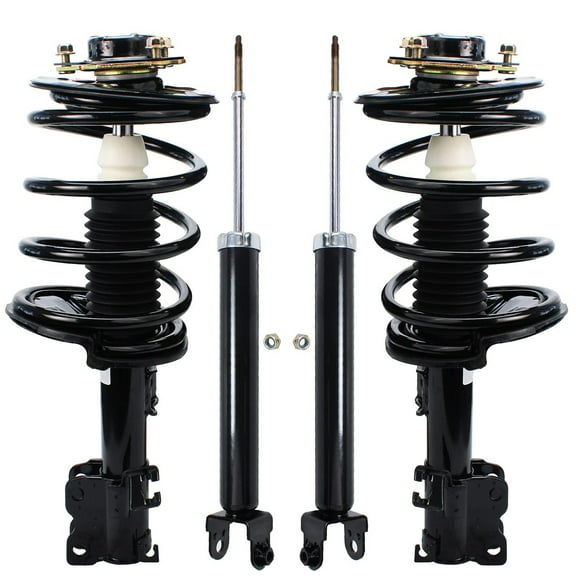 Detroit Axle - Struts Shocks for 2002-2006 Nissan Altima 2.5L Complete 2 Front Struts w/Coil Spring 2 Rear Shock Absorbers 2003 2004 2005 Replacement Ready Struts Assembly
