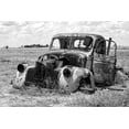 thumbnail image 2 of Vintage Photo Archive 14x11 Black Ornate Wood Framed with Double Matting Museum Art Print Titled - Vintage Car in Field, 2 of 4