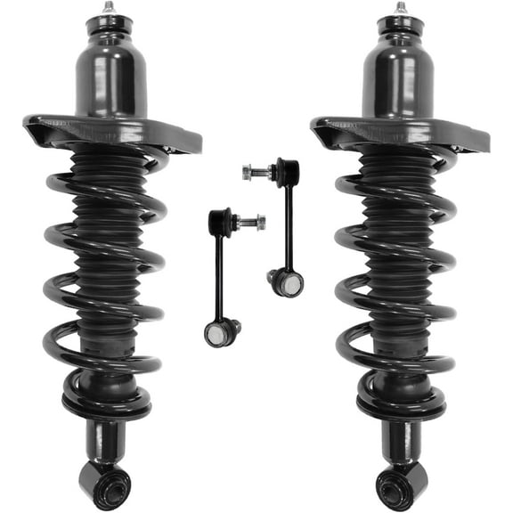 Detroit Axle - FWD Rear Struts Sway Bars for 2016-2019 Honda Pilot 2 Struts with Coil Spring Assembly 2 Sway Bar Links 2017 2018 Suspension Kit Replacement