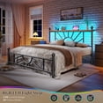 thumbnail image 7 of Full Metal Bed Frame with LED Light,Headboard & Footboard,Under Bed Storage,Noise-Free Design,Easy Assembly,No Box Spring Needed, Black, 7 of 7