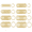 Gold-6 Sizes, 60 Pack, variant on 120 Binder Ringsorted Sizes (1/2" 3/4" 1" 1-1/4" 1-1/2" 2") Loose Leaf Book Metal Index Card Clip For Flash Cards Key