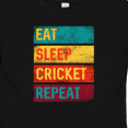 thumbnail image 4 of Inktastic Cricket Sports Eat Sleep Cricket Repeat Boys or Girls Baby T-Shirt, 4 of 5