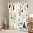 thumbnail image 3 of Manfei Rustic Leaves Black Out Curtains,Xmas Tree Curtains Pack of 2 (42x63 Each),Green Beige Bedroom Curtains For Girl,Luxury Bedroom Decor, 3 of 6