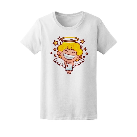 Cute Happy Angel Cartoon Tee Women's -Image by Shutterstock