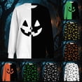 thumbnail image 6 of Towmus Women's Halloween Shirts Casual Long Sleeve Funny Face Pumpkin Shirts, 6 of 6