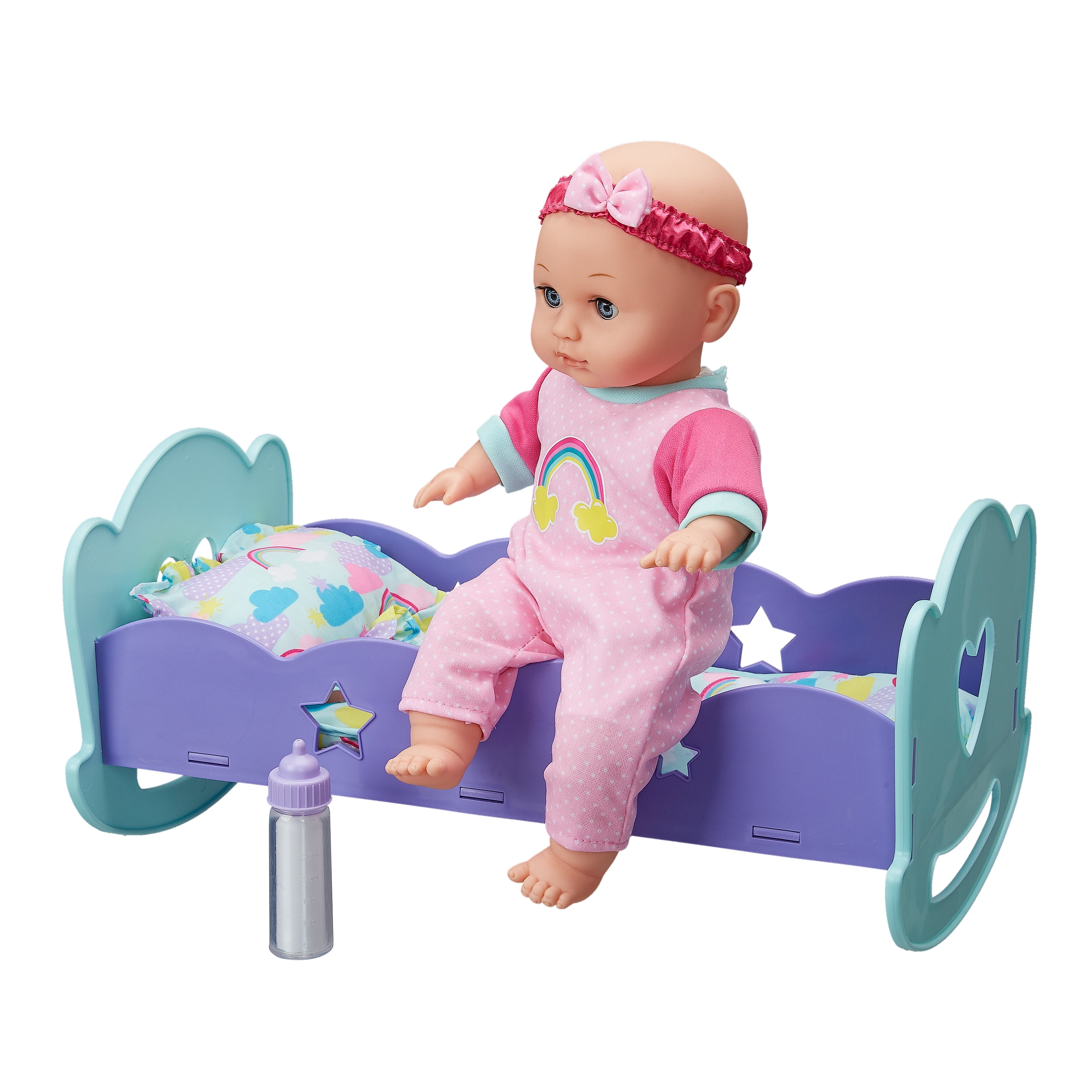 dolls swinging crib