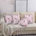 thumbnail image 7 of Throw Pillow Covers, Funny Cute Rabbit Radish Flower Soft Square Pillow Cases with Invisible Zipper for Couch Bed Sofa, Farmhouse Fall Home Decor 16"x16", 7 of 7