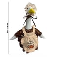thumbnail image 4 of Aurorax Thanksgiving Goose Clothes for Cement Goose Porch Goose 23"/17",Porch Goose Outfit 19 inch,Holiday Maid Brown Porch Goose Accessories for Garden Lawn Home Decor for Harvest, 4 of 7