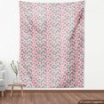 thumbnail image 4 of Ambesonne Pink Floral Fabric by the Yard Upholstery, Repeating Hibiscuses, 10 Yards, Pale Teal Dried Rose, 4 of 5