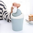 thumbnail image 3 of Mini bote de basura de escritorio con tapa abatible, tamaño compacto para una colocación cómoda, diseño elegante que realza cualquier habitación, azul, rosa, verde, 3 piezas, diseño innovador que, 3 of 6