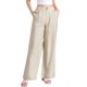 thumbnail image 1 of Pantalones anchos casuales INSPIRE CHIC para mujer, con cintura alta elástica, un botón, livianos, con bolsillos, color beige, 1 of 5