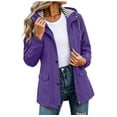 thumbnail image 3 of Neewe Women's Waterproof Rain Jacket Lightweight Raincoat Hooded Hiking Jacket Softshell Windbreaker, 3 of 8