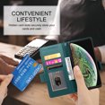 thumbnail image 6 of Allytechgroup for Apple iPhone XS Max Case Wallet, Retro PU Leather Slim Fit Business Style Magnetic Closure Cards Slots RFID Blocking Phone Case for Women Men, Darkgreen, 6 of 6