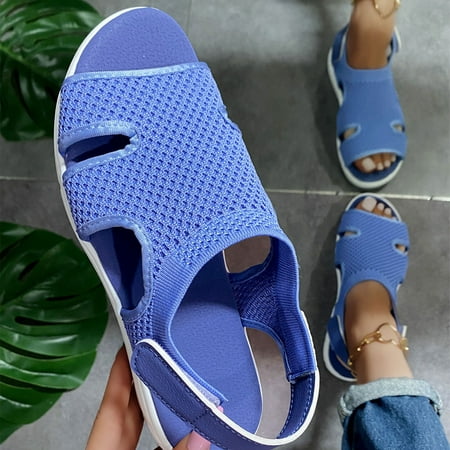 

Summer New Casual Shoes Hollow Peep Toe Mesh Platform Sandals