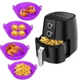 thumbnail image 3 of Taicans Air Fryer Silicone Liners,Air Fryer Silicone Liners Pot,Reusable Oven Microwave Accessories,Replacement of Flammable Parchment Paper,Baking Tray Oven Accessories 5.3 x 7.1 x 2 In Purple, 3 of 7