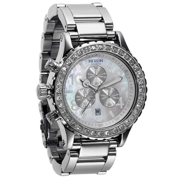 Nixon Men's A037710 42-20 Tide Crystals Stainless Steel Chronograph Dive Watch