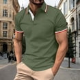 thumbnail image 2 of Mens Contrast Color T-Shirts Short Sleeve Shirt Regular Fit Casual Tee V Neck Pullover Business Formal Button Up Shirts with Pocket Summer Training Gym Tops Cotton Workwear Boys Undershirts, 2 of 5
